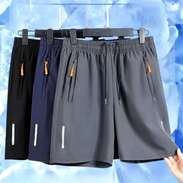 Men's Summer Ultra-thin Ice Silk Beach Casual Jogging Sport Quick Dry Shorts